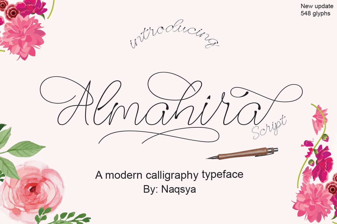 Almahira Font: Handwritten Typography for Web Design