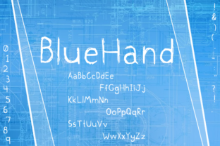BlueHand Font: Handwritten Charm for Makers