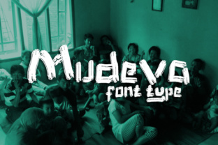 Mudeva Font: A Rough Brush Typeface for Authentic Branding