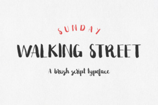 Sunday Walking Street Font for Handmade Crafts
